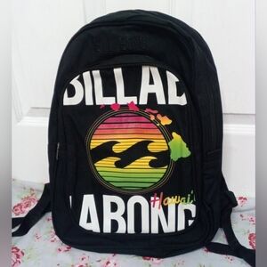 Billabong Black Backpack with Multicolor Logo
